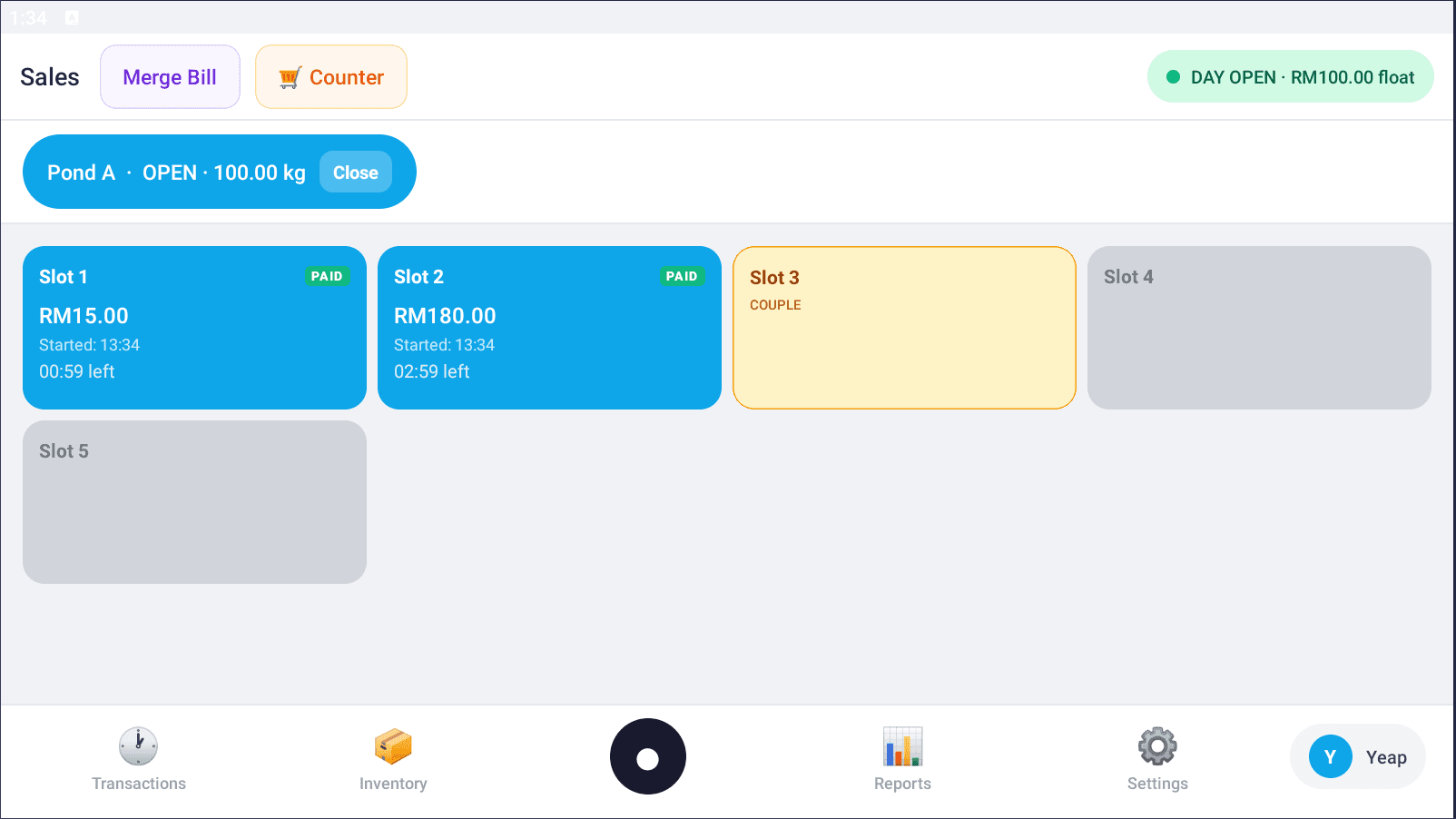 Jualan · Kolam & Slot